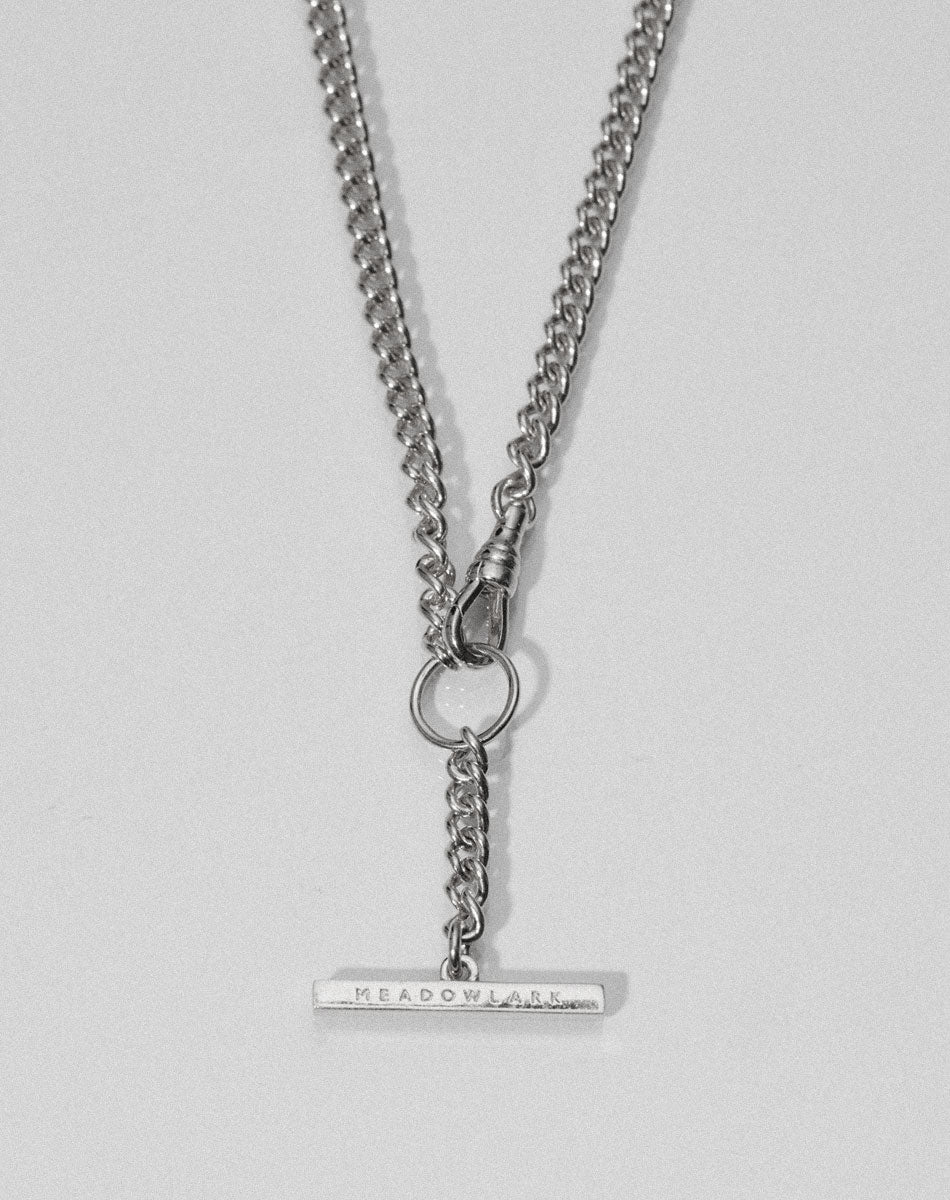 Fob Chain Necklace | Sterling Silver