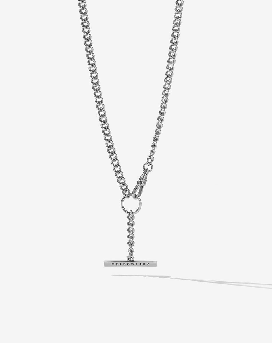 Fob Chain Necklace | Sterling Silver