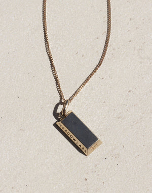 Meadowlark Gold Bar Charm Necklace
