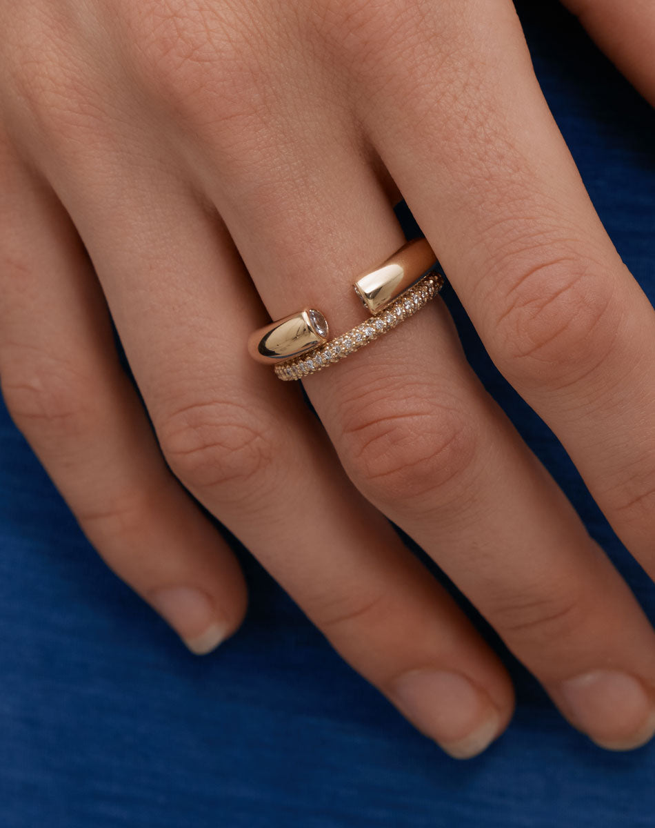 Halo Band Triple Pave | 9ct Yellow Gold