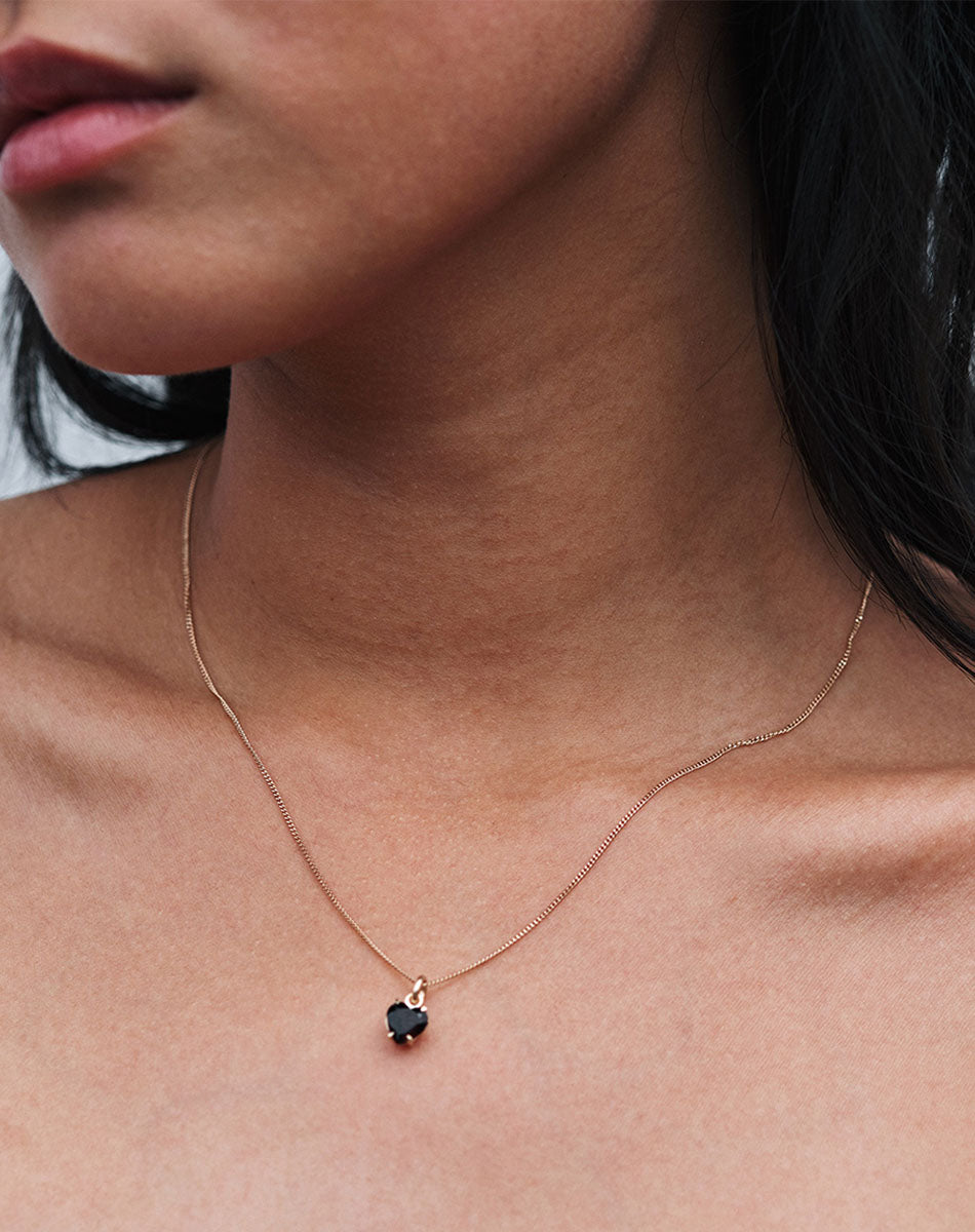 Heart Jewel Necklace | 23k Gold Plated