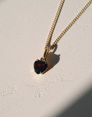 Heart Jewel Necklace | 23k Gold Plated