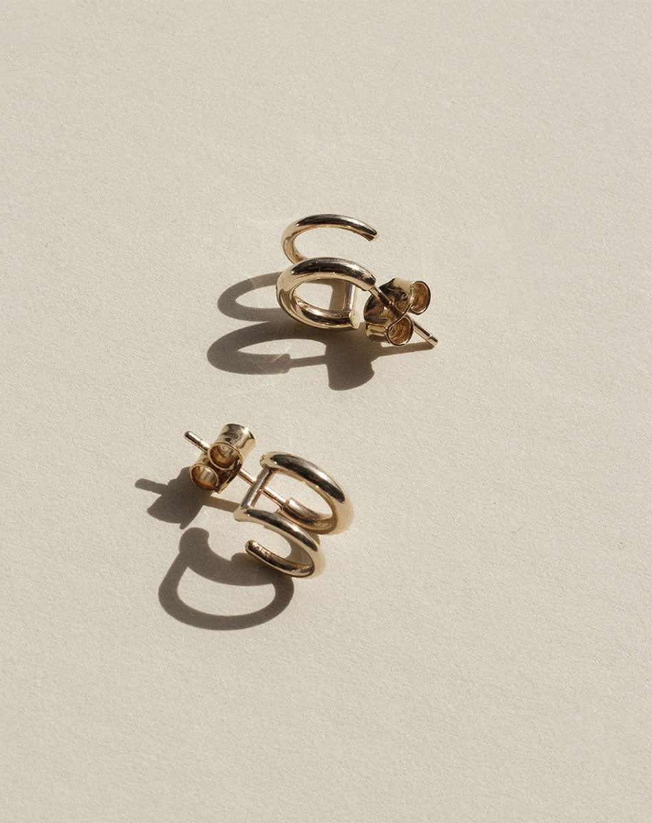Hera Double Hoops | 9ct Solid Gold