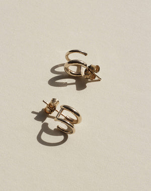 Hera Double Hoops | 9ct Solid Gold