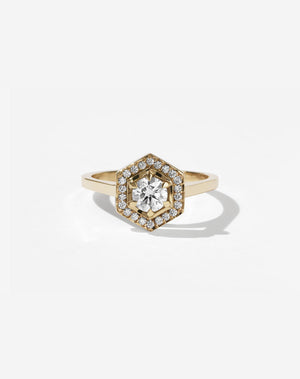Hex Engagement Ring 0.5ct | 9ct Yellow Gold