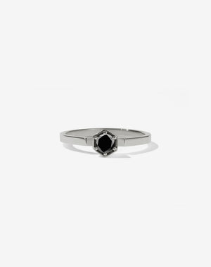 Hexagon Solitaire Ring | Platinum