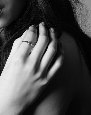 Hexagon Solitaire Ring | 9ct Yellow Gold