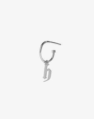 Lowercase Letter Signature Hoop | Sterling Silver