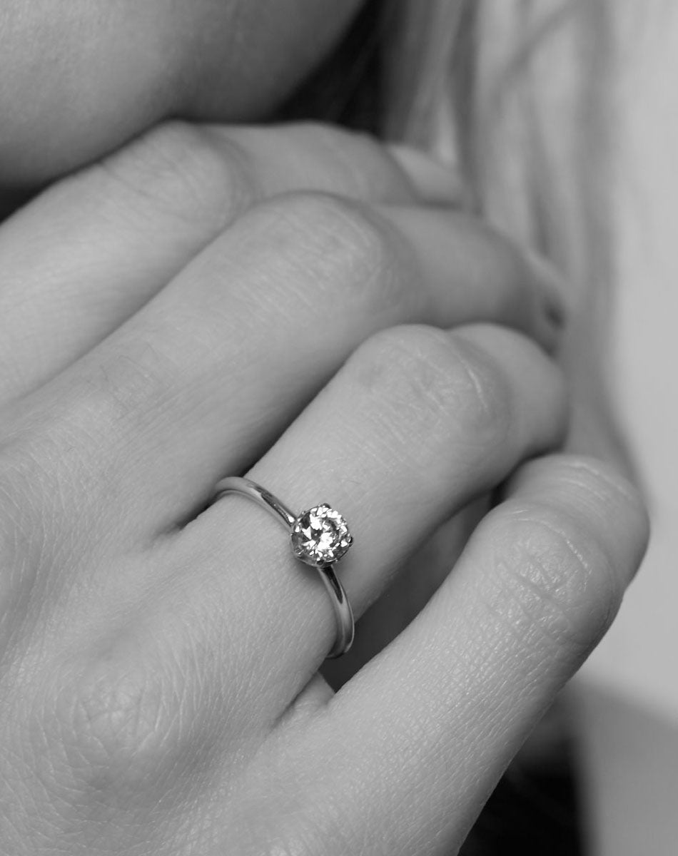 Signature Solitaire Ring | 9ct White Gold