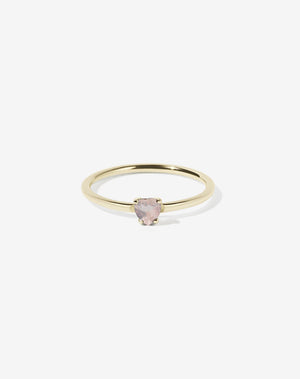 Micro Heart Jewel Ring | 23k Gold Plated