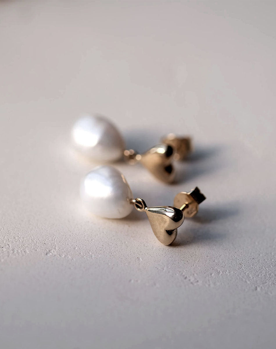 Mini Camille Pearl Drop Earrings | Sterling Silver