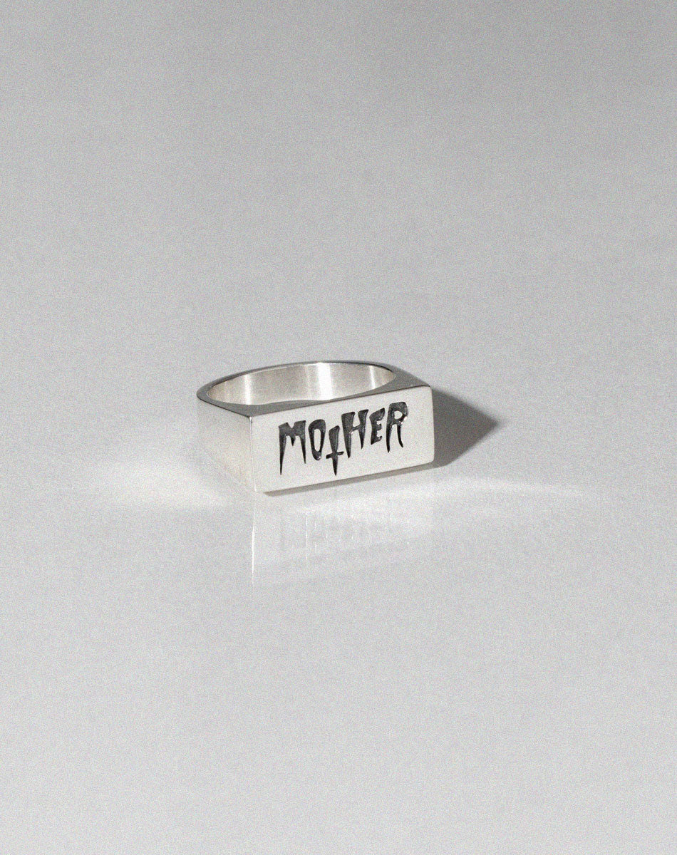 Nell Mother Ring Oxidised | Sterling Silver