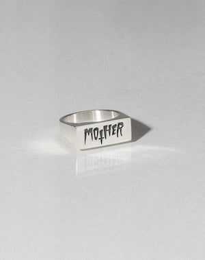 Nell Mother Ring Oxidised | Sterling Silver