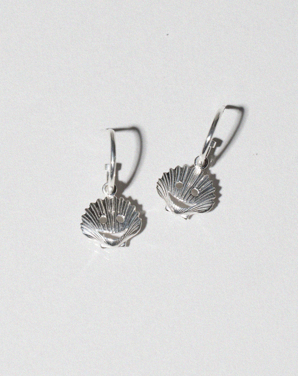 Nell Shell Signature Hoops | Sterling Silver