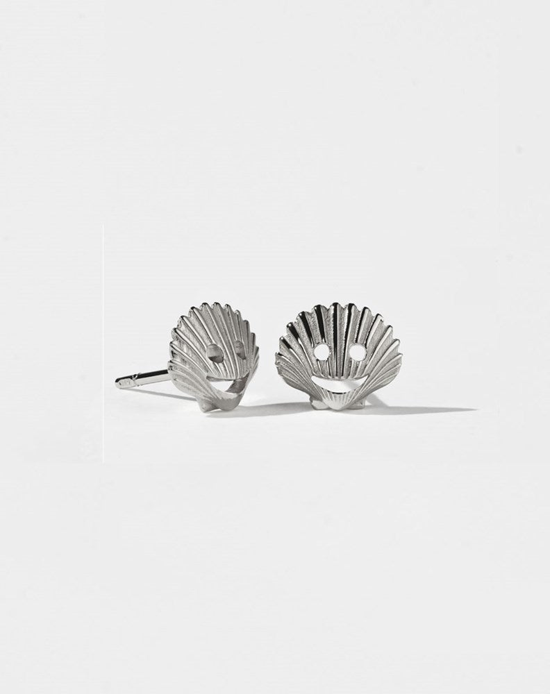 Nell Shell Stud Earrings | Sterling Silver