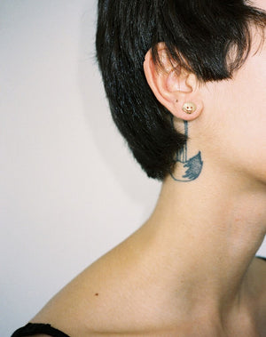 Nell Shell Stud Earrings | 23k Gold Plated