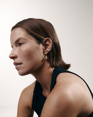 Nell Ghost Signature Hoops | Sterling Silver