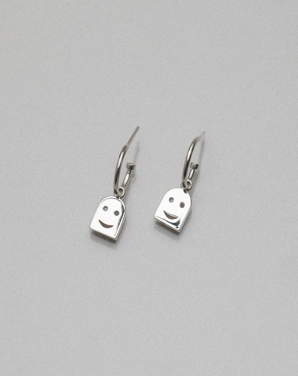 Nell Headstone Signature Hoops | Sterling Silver