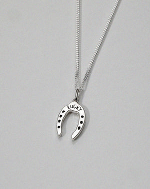 Nell Lucky Necklace Oxidised | Sterling Silver