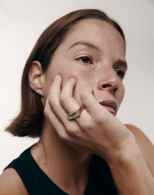 Nell Mother Ring Oxidised | Sterling Silver