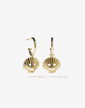 Nell Shell Signature Hoops | 23k Gold Plated