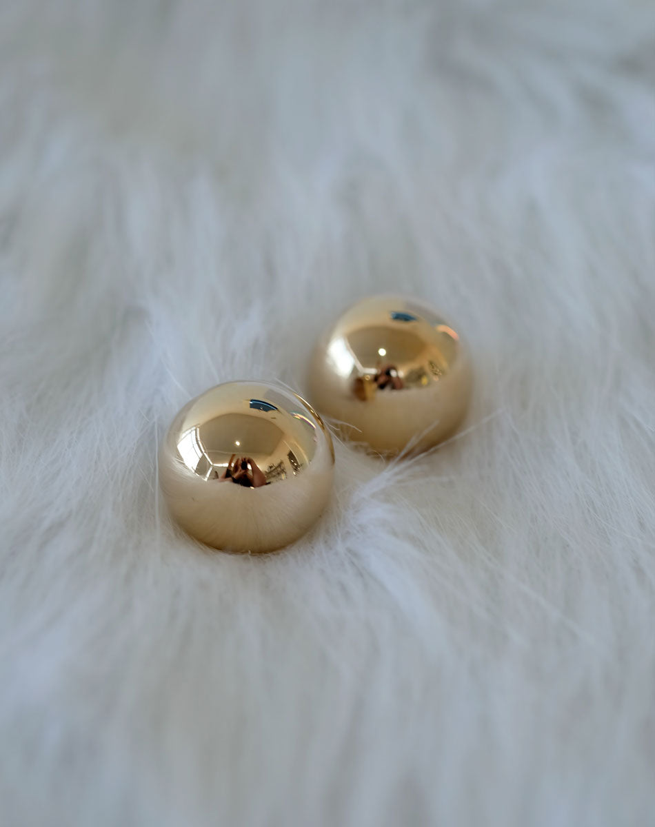 Orb Earrings Medium | 23k Gold Plated