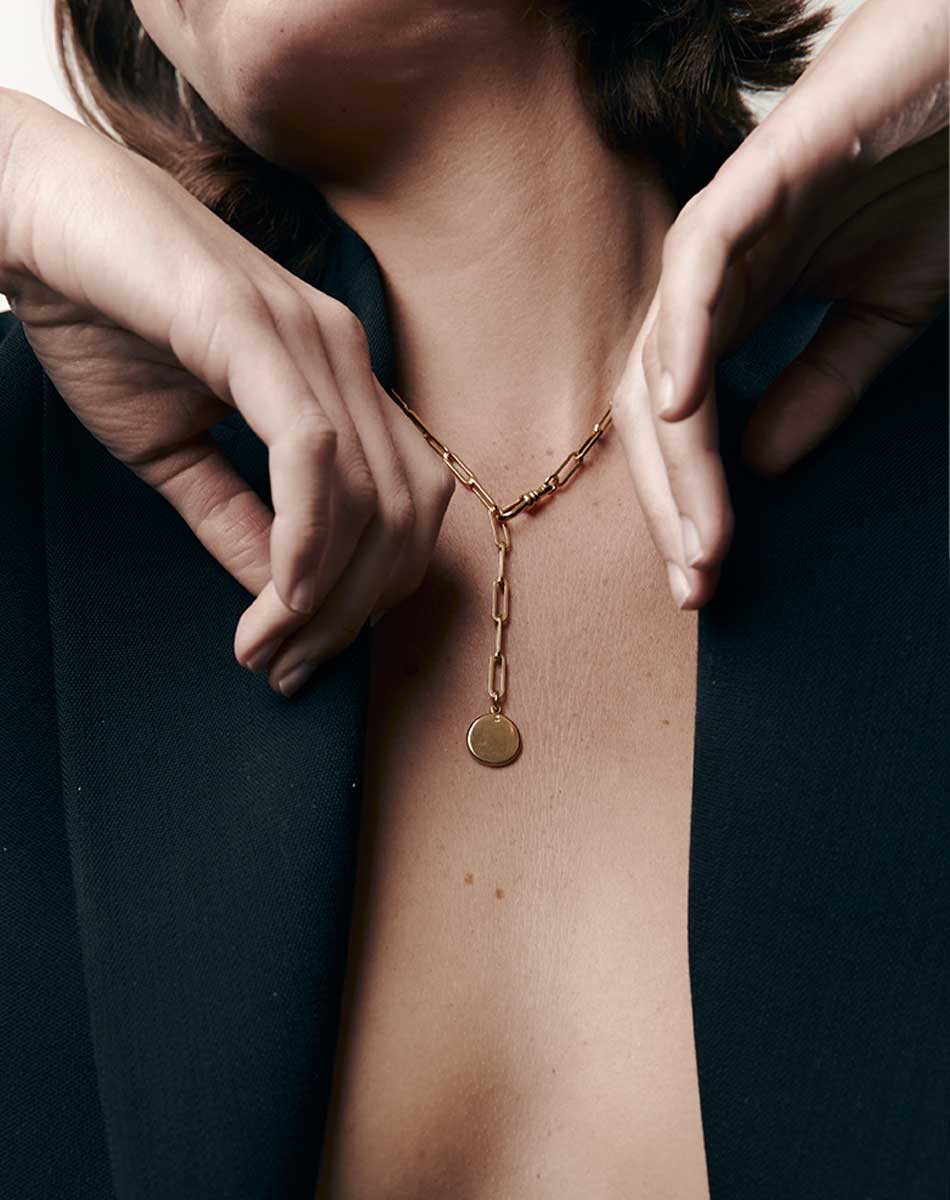 Solaire Paperclip Necklace | Sterling Silver