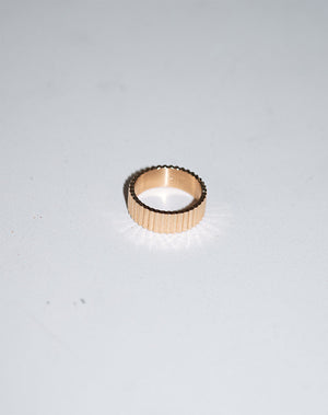 Solaire Band Wide | 18ct Yellow Gold