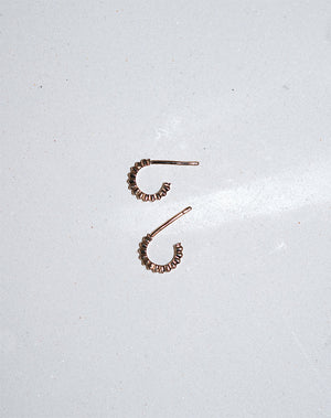 Solaire Hoops Small | 23k Gold Plated