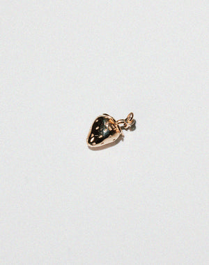 Gold charm in the shape of a cute strawberry