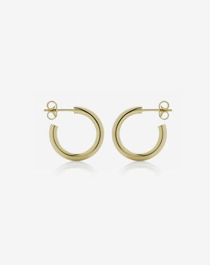 Halo Hoop Earrings Medium | 9ct Solid Gold