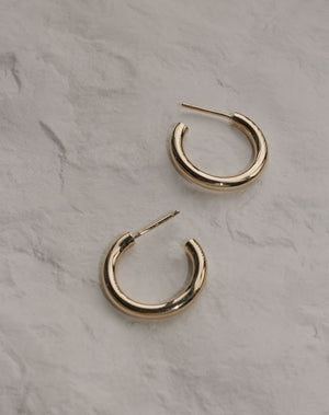 Halo Hoop Earrings Medium | Sterling Silver