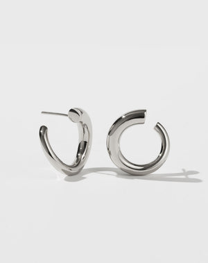 Wave Earrings Medium | Sterling Silver