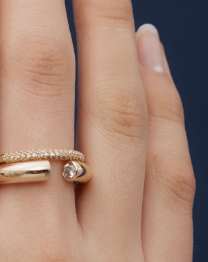 Wave Parallel Ring | 9ct Solid Gold