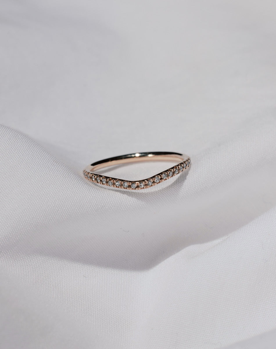 Amelie Band Pave | 9ct Yellow Gold
