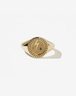 Amulet Strength Signet Ring | 23k Gold Plated