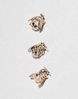 Bee Charm Necklace | 23k Gold Plated
