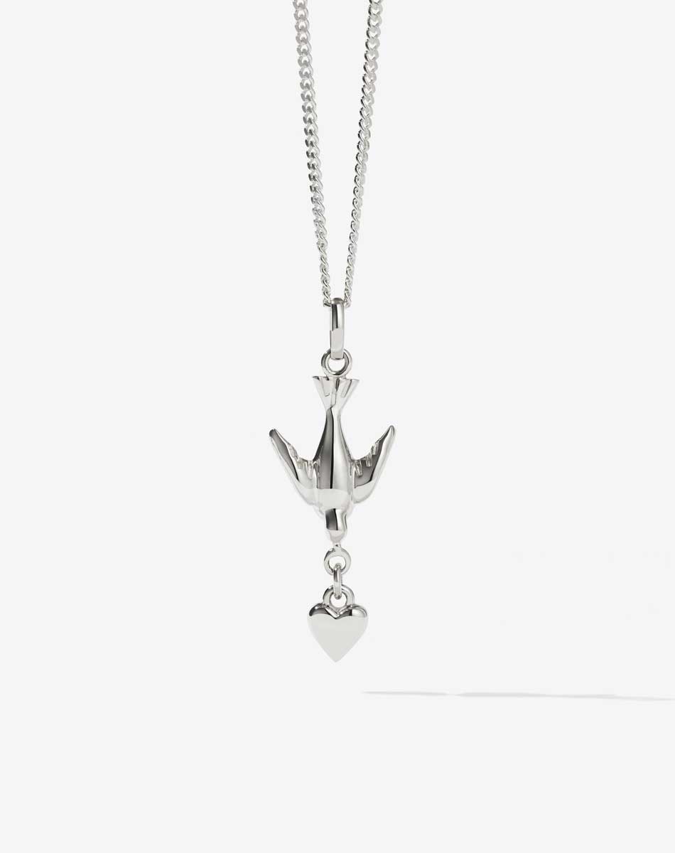 Sterling Silver Dove Necklace - Etsy