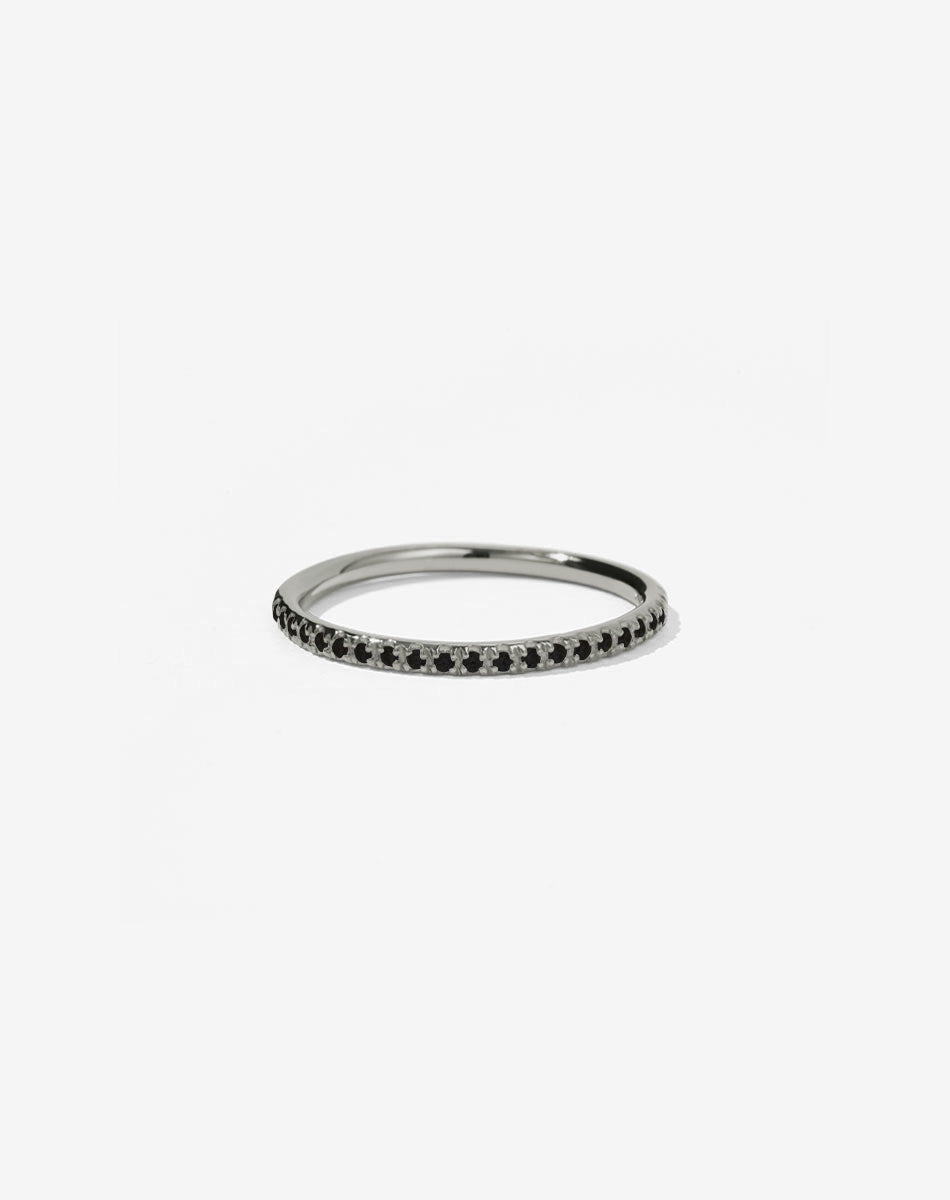 1mm Halo Eternity Band | 14ct White Gold