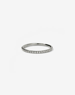 1mm Halo Eternity Band | 14ct White Gold