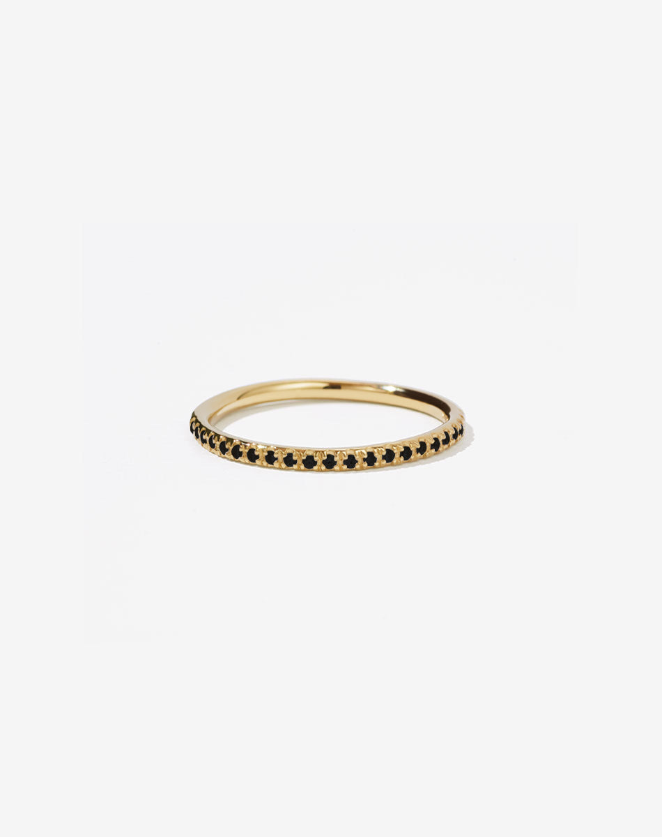 1mm Halo Eternity Band | 18ct Yellow Gold
