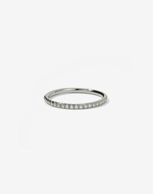 1mm Halo Eternity Band | 9ct White Gold