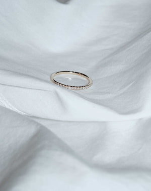 1mm Halo Eternity Band | 18ct White Gold