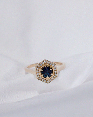 Hex Engagement Ring 0.5ct | 9ct White Gold