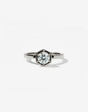 Hexagon Solitaire 0.6ct | 14ct White Gold