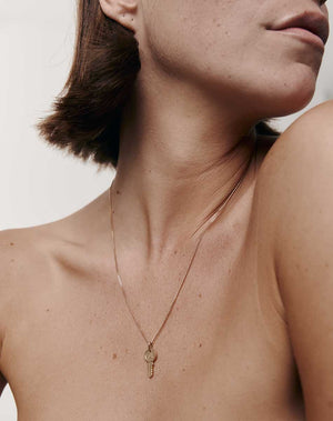 Key Charm Necklace | 9ct Solid Gold
