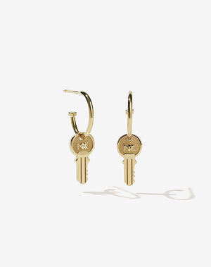 Key Signature Hoops | 9ct Solid Gold
