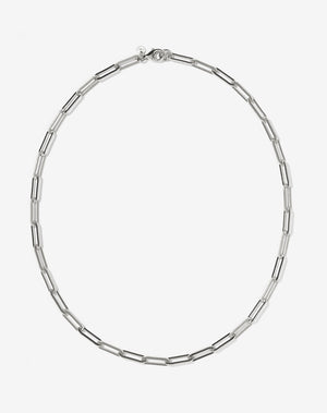 Paperclip Heavy Necklace | Sterling Silver