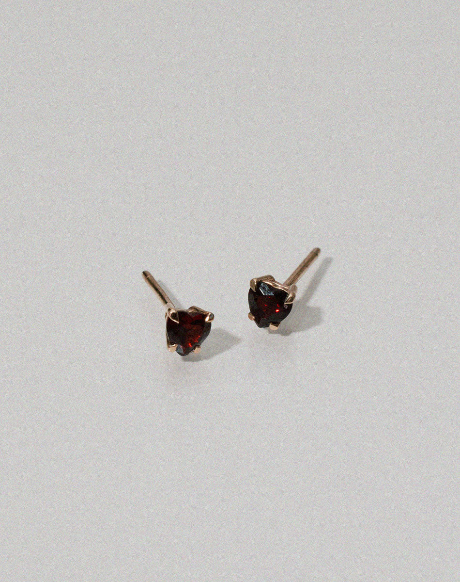 Micro Heart Jewel Stud | Sterling Silver