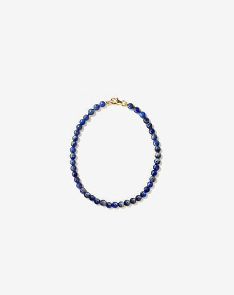 9ct Gold Bracelet with Tiny Faceted Lapis Lazuli Beads, Solid 9ct Gold buy Dainty Bracelet with Lapis Lazuli Gemstone Charms